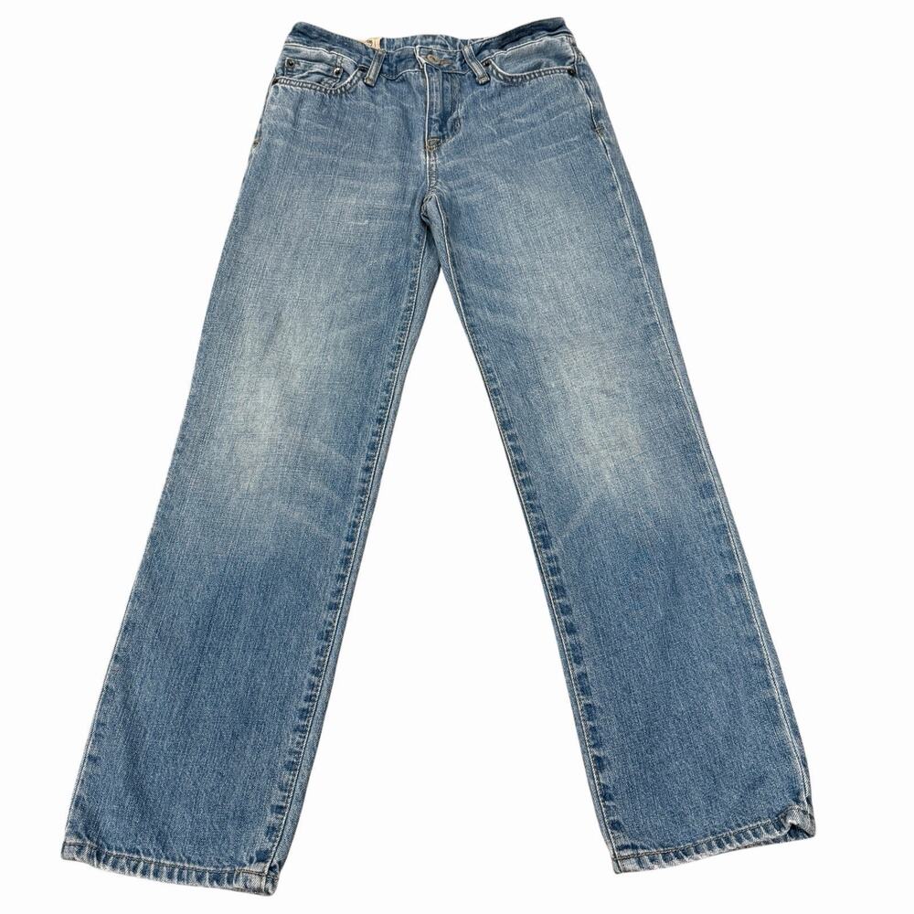 Polo Ralph Lauren Boys Slim Straight Jeans Size 10 Faded Distressed Blue Denim